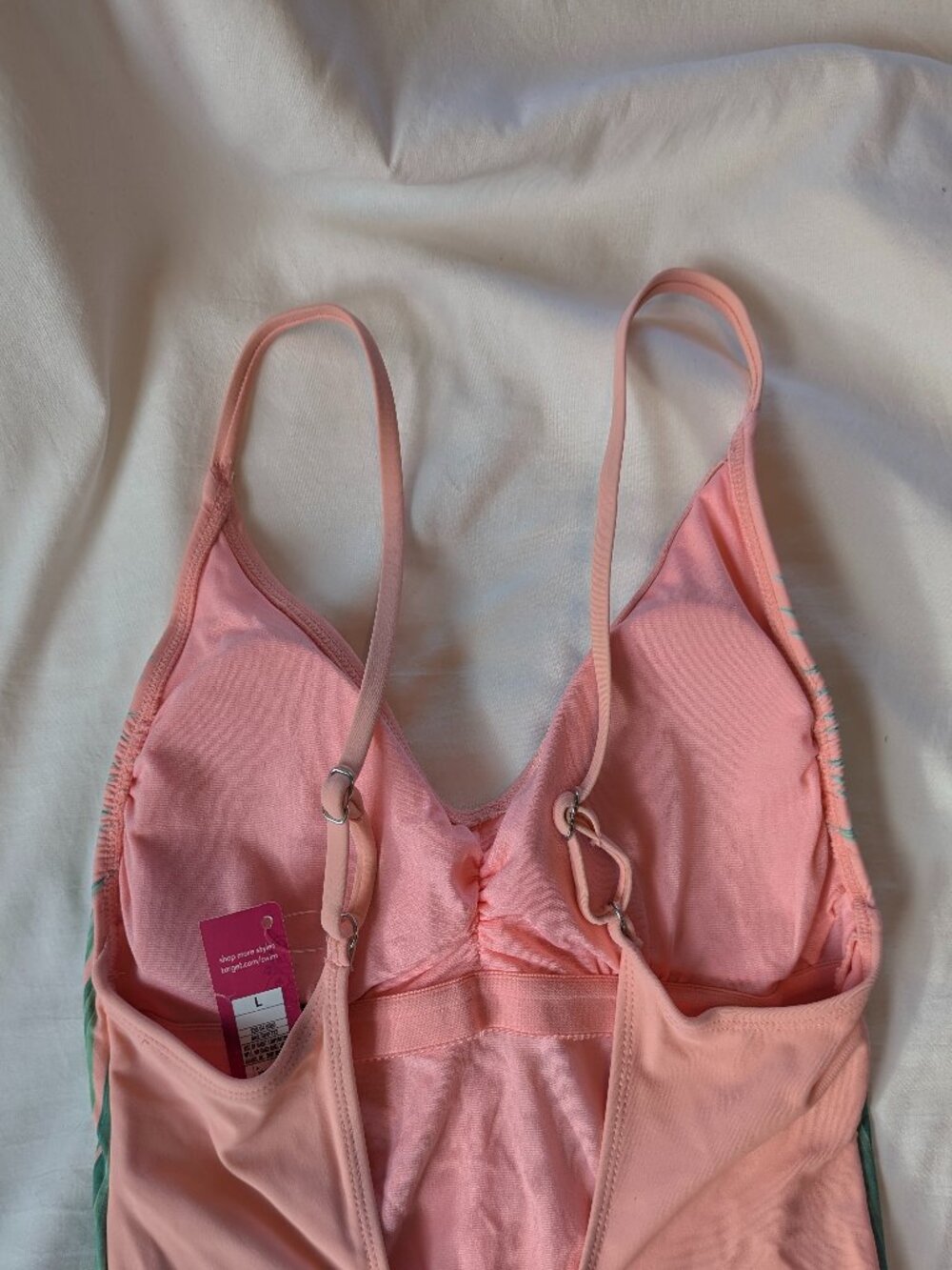 Xhilaration One-Piece Swimsuit in Coral - Picture 4 of 11